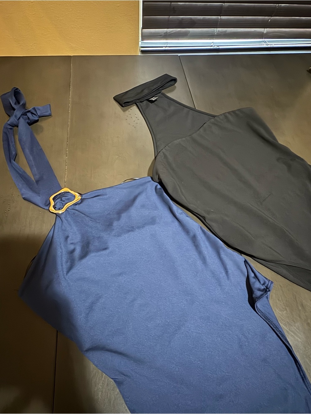 2 Bodysuits Bundle- Navy and Black Halter Bodysuits in size XS